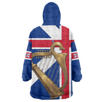 Commonwealth Of England Flag Golden Harp Wearable Blanket Hoodie Historical British Heritage