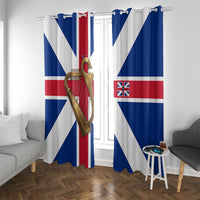 Commonwealth Of England Flag Golden Harp Window Curtain Historical British Heritage