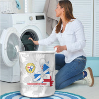 Commonwealth Of England Map Laundry Basket Historical British Isles Flag Silhouette