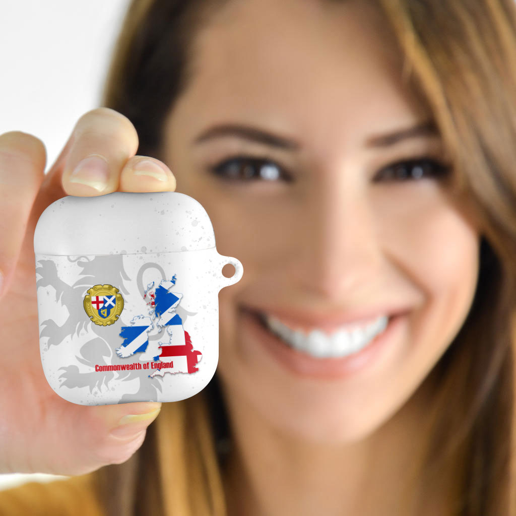 Commonwealth Of England Map AirPods Case Historical British Isles Flag Silhouette