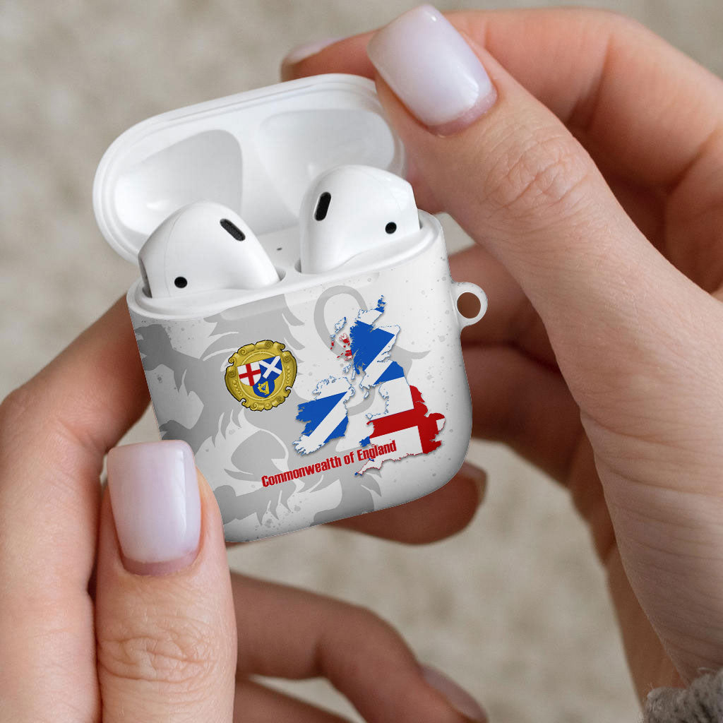 Commonwealth Of England Map AirPods Case Historical British Isles Flag Silhouette