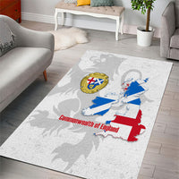 Commonwealth Of England Map Area Rug Historical British Isles Flag Silhouette