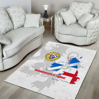 Commonwealth Of England Map Area Rug Historical British Isles Flag Silhouette