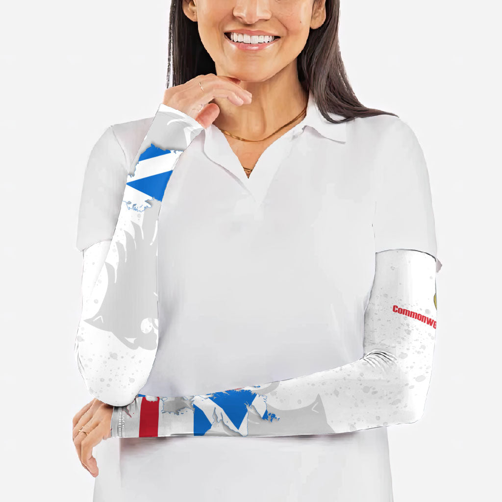 Commonwealth Of England Map Arm Sleeves Historical British Isles Flag Silhouette