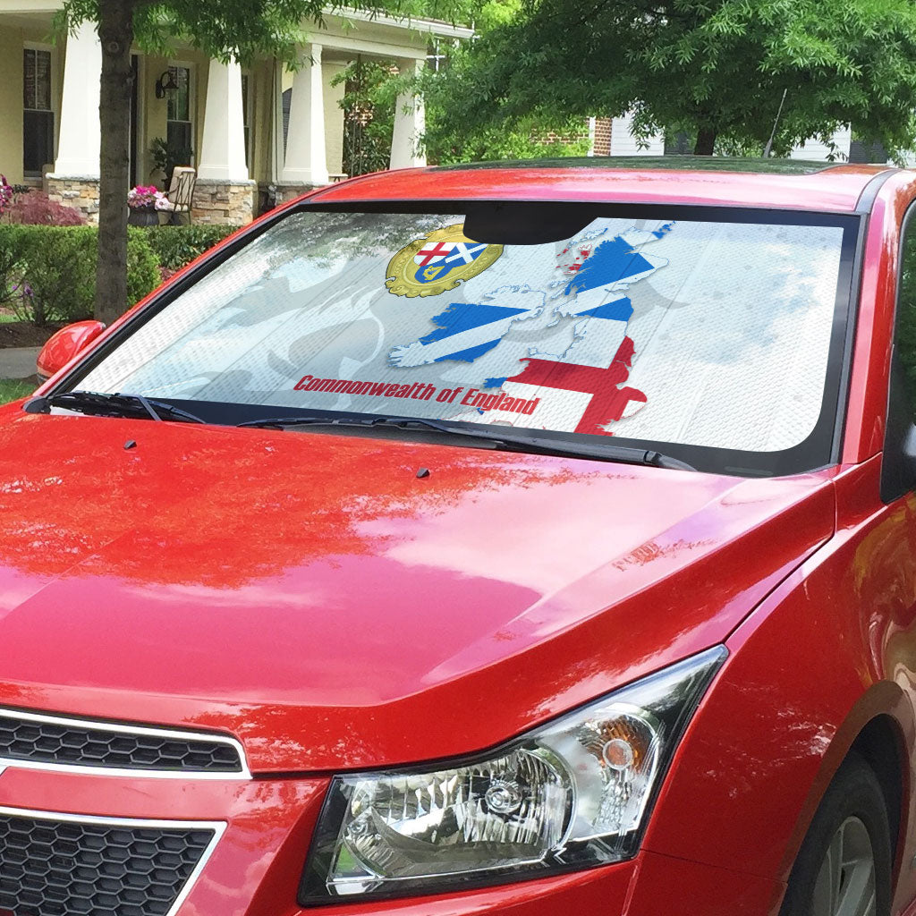 Commonwealth Of England Map Auto Sun Shade Historical British Isles Flag Silhouette