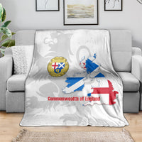 Commonwealth Of England Map Blanket Historical British Isles Flag Silhouette