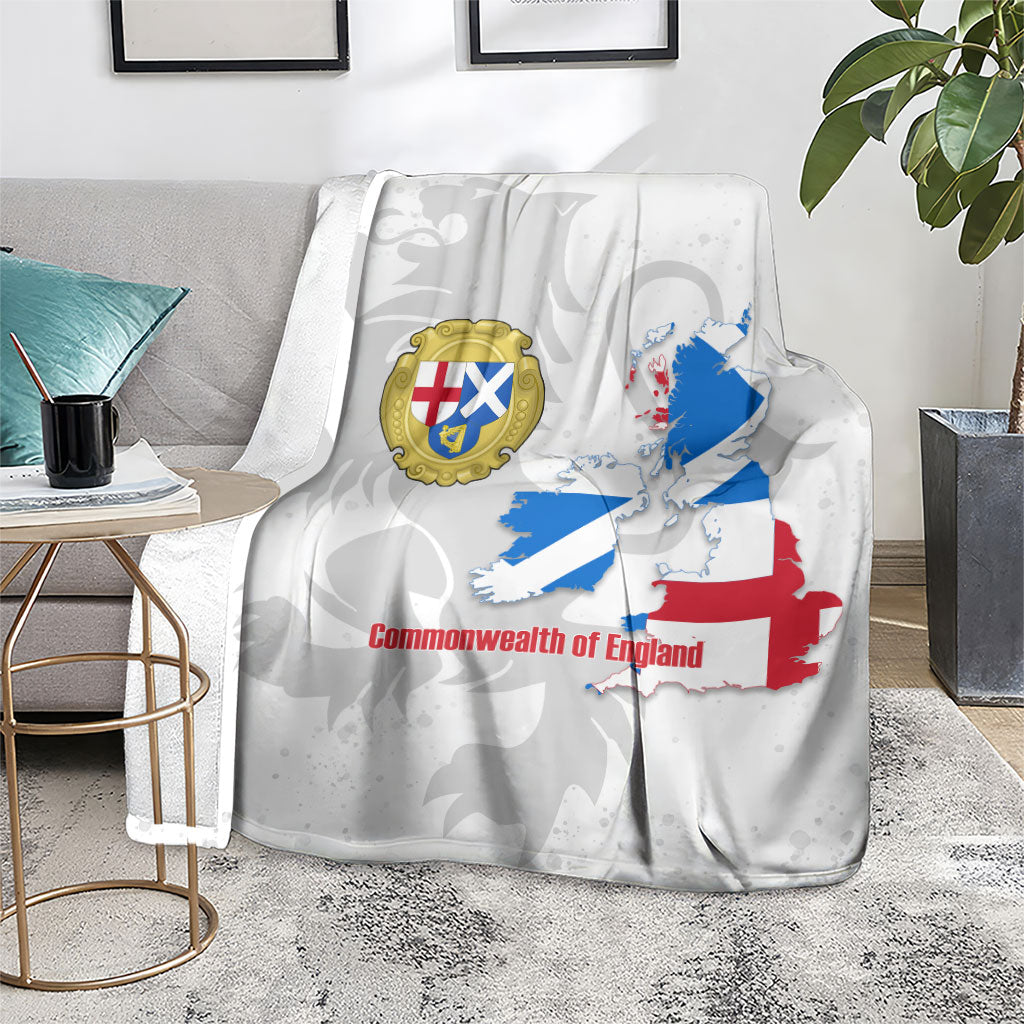 Commonwealth Of England Map Blanket Historical British Isles Flag Silhouette