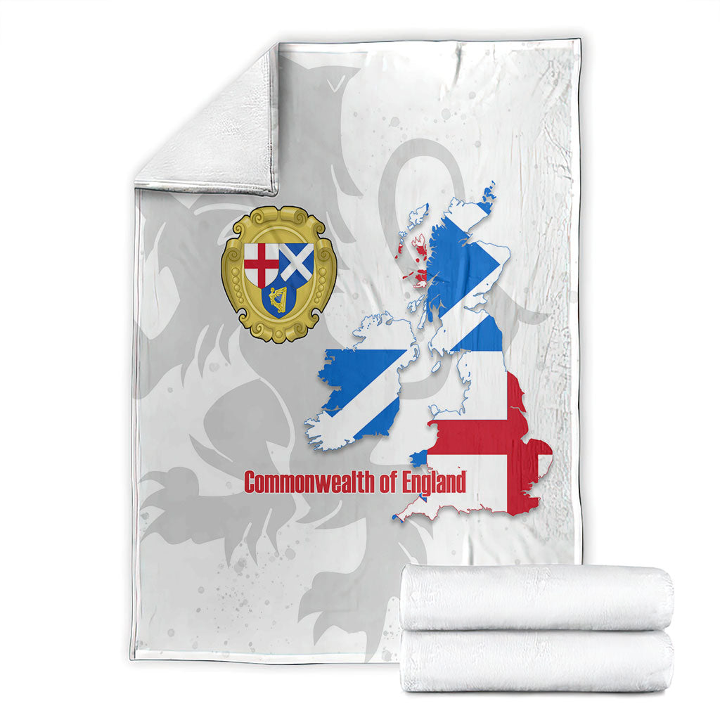 Commonwealth Of England Map Blanket Historical British Isles Flag Silhouette