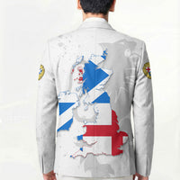 Commonwealth Of England Map Blazer Historical British Isles Flag Silhouette