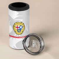 Commonwealth Of England Map 4 in 1 Can Cooler Tumbler Historical British Isles Flag Silhouette