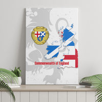 Commonwealth Of England Map Canvas Wall Art Historical British Isles Flag Silhouette
