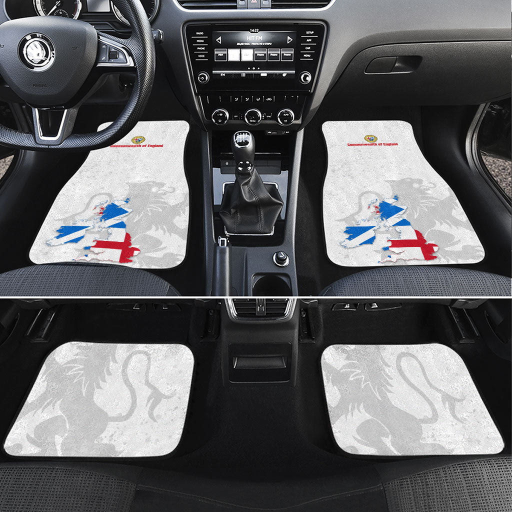 Commonwealth Of England Map Car Mats Historical British Isles Flag Silhouette
