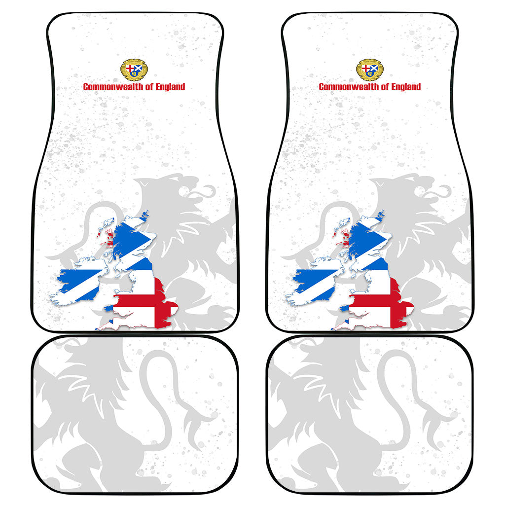 Commonwealth Of England Map Car Mats Historical British Isles Flag Silhouette