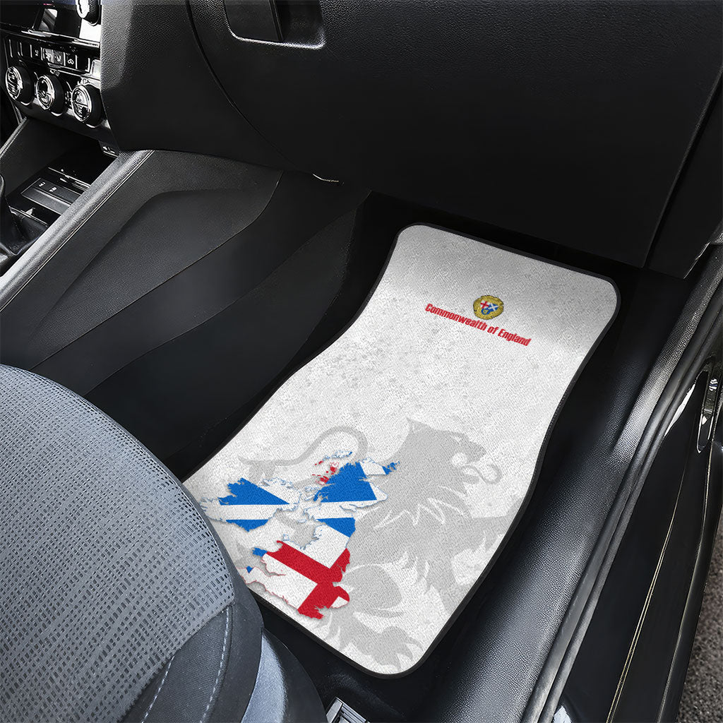 Commonwealth Of England Map Car Mats Historical British Isles Flag Silhouette