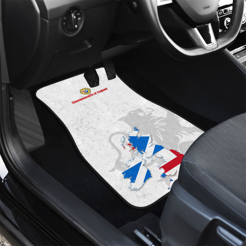 Commonwealth Of England Map Car Mats Historical British Isles Flag Silhouette