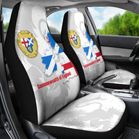 Commonwealth Of England Map Car Seat Cover Historical British Isles Flag Silhouette
