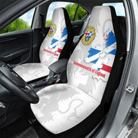 Commonwealth Of England Map Car Seat Cover Historical British Isles Flag Silhouette