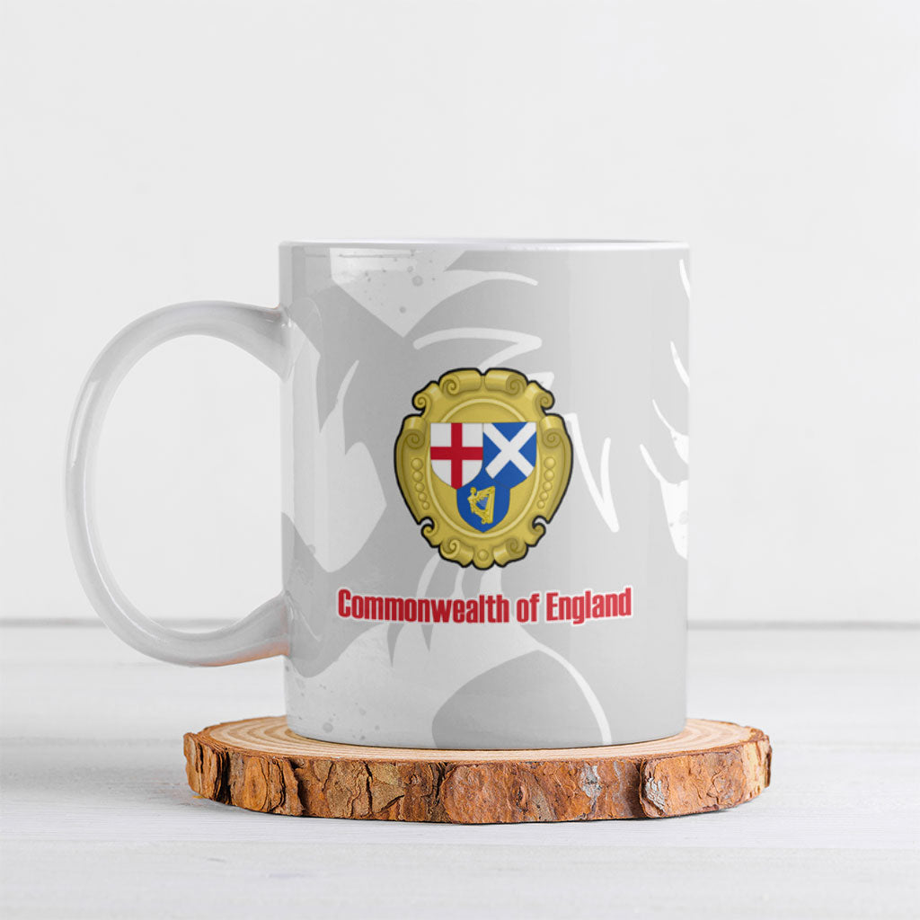 Commonwealth Of England Map Ceramic Mug Historical British Isles Flag Silhouette