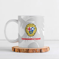 Commonwealth Of England Map Ceramic Mug Historical British Isles Flag Silhouette