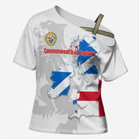 Commonwealth Of England Map Cross Shoulder Shirt Historical British Isles Flag Silhouette