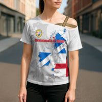 Commonwealth Of England Map Cross Shoulder Shirt Historical British Isles Flag Silhouette