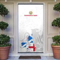 Commonwealth Of England Map Door Cover Historical British Isles Flag Silhouette