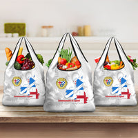 Commonwealth Of England Map Grocery Bag Historical British Isles Flag Silhouette