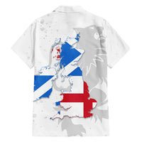 Commonwealth Of England Map Hawaiian Shirt Historical British Isles Flag Silhouette
