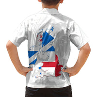 Commonwealth Of England Map Hawaiian Shirt Historical British Isles Flag Silhouette