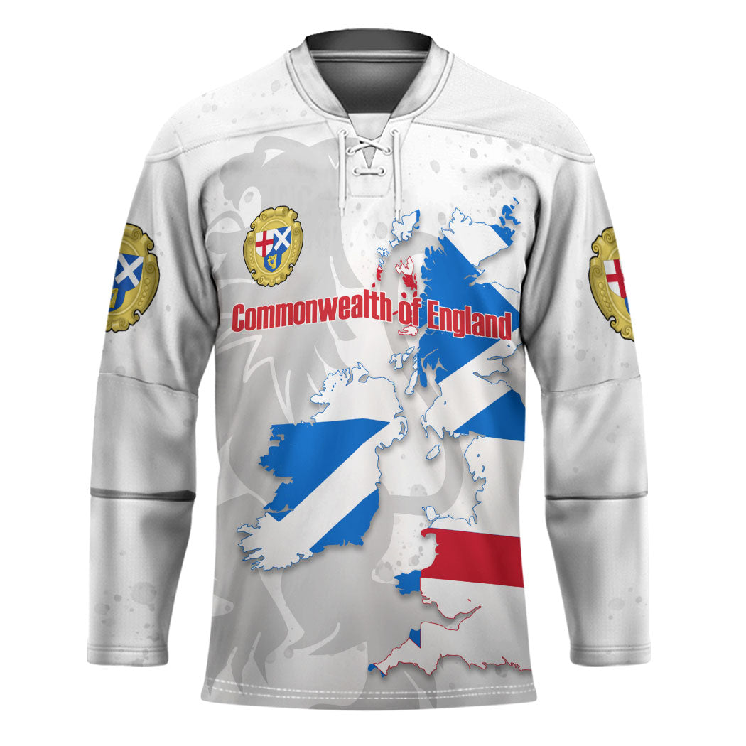 Commonwealth Of England Map Hockey Jersey Historical British Isles Flag Silhouette