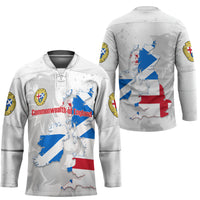 Commonwealth Of England Map Hockey Jersey Historical British Isles Flag Silhouette