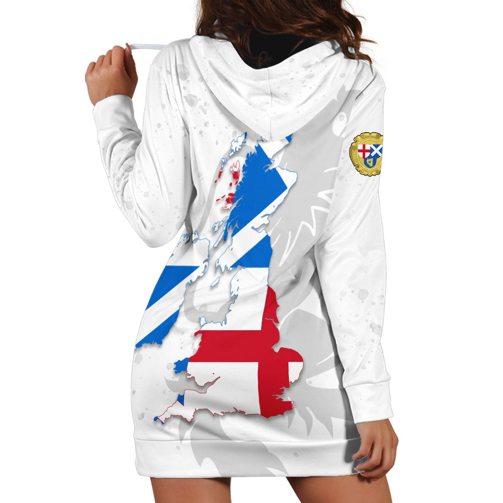 Commonwealth Of England Map Hoodie Dress Historical British Isles Flag Silhouette