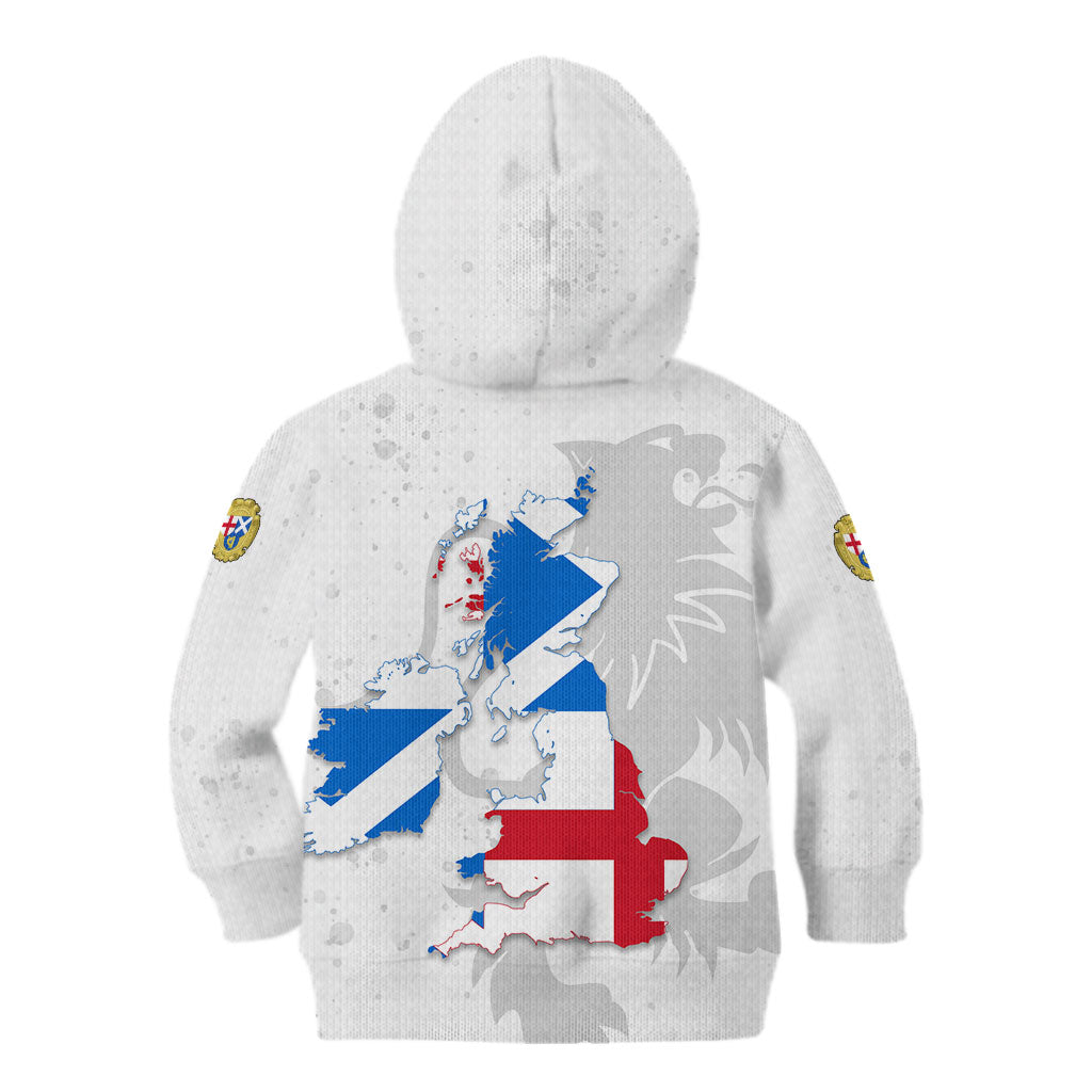 Commonwealth Of England Map Kid Hoodie Historical British Isles Flag Silhouette