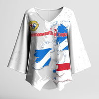 Commonwealth Of England Map Kimono Sleeve Blouse Historical British Isles Flag Silhouette