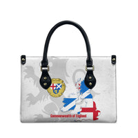 Commonwealth Of England Map Leather Bag Historical British Isles Flag Silhouette