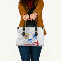 Commonwealth Of England Map Leather Bag Historical British Isles Flag Silhouette