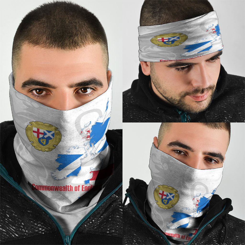 Commonwealth Of England Map Neck Gaiter Historical British Isles Flag Silhouette