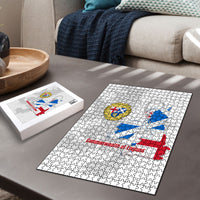 Commonwealth Of England Map Puzzle Historical British Isles Flag Silhouette