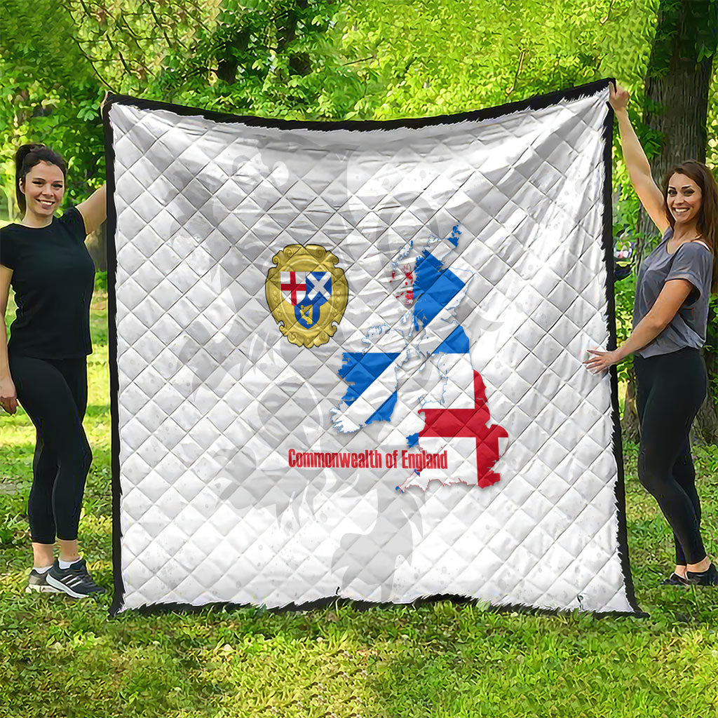 Commonwealth Of England Map Quilt Historical British Isles Flag Silhouette