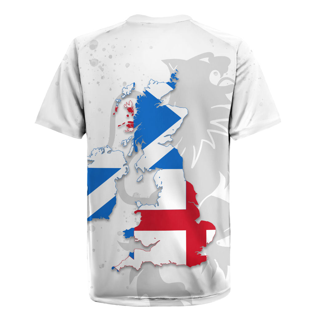 Commonwealth Of England Map Rugby Jersey Historical British Isles Flag Silhouette