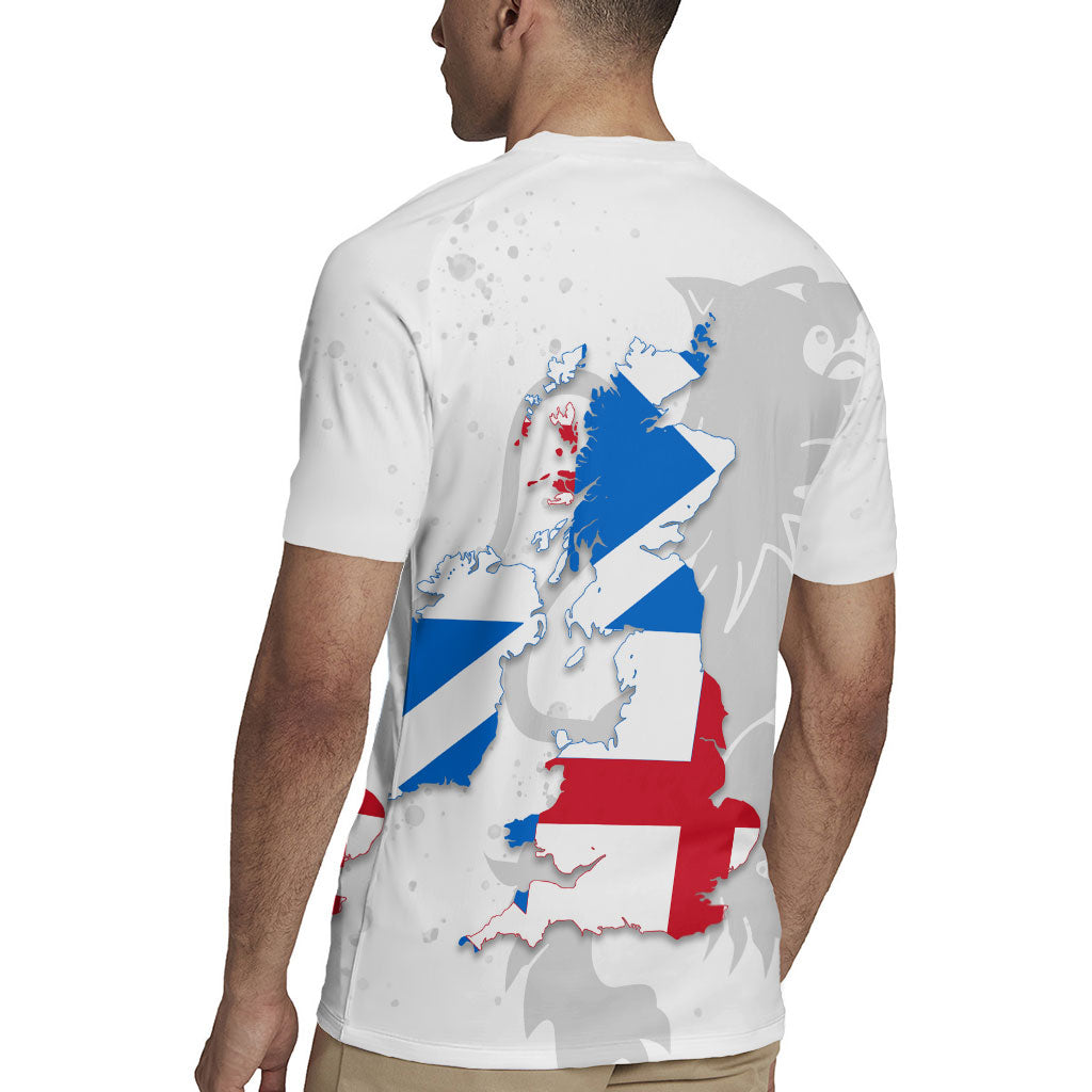 Commonwealth Of England Map Rugby Jersey Historical British Isles Flag Silhouette