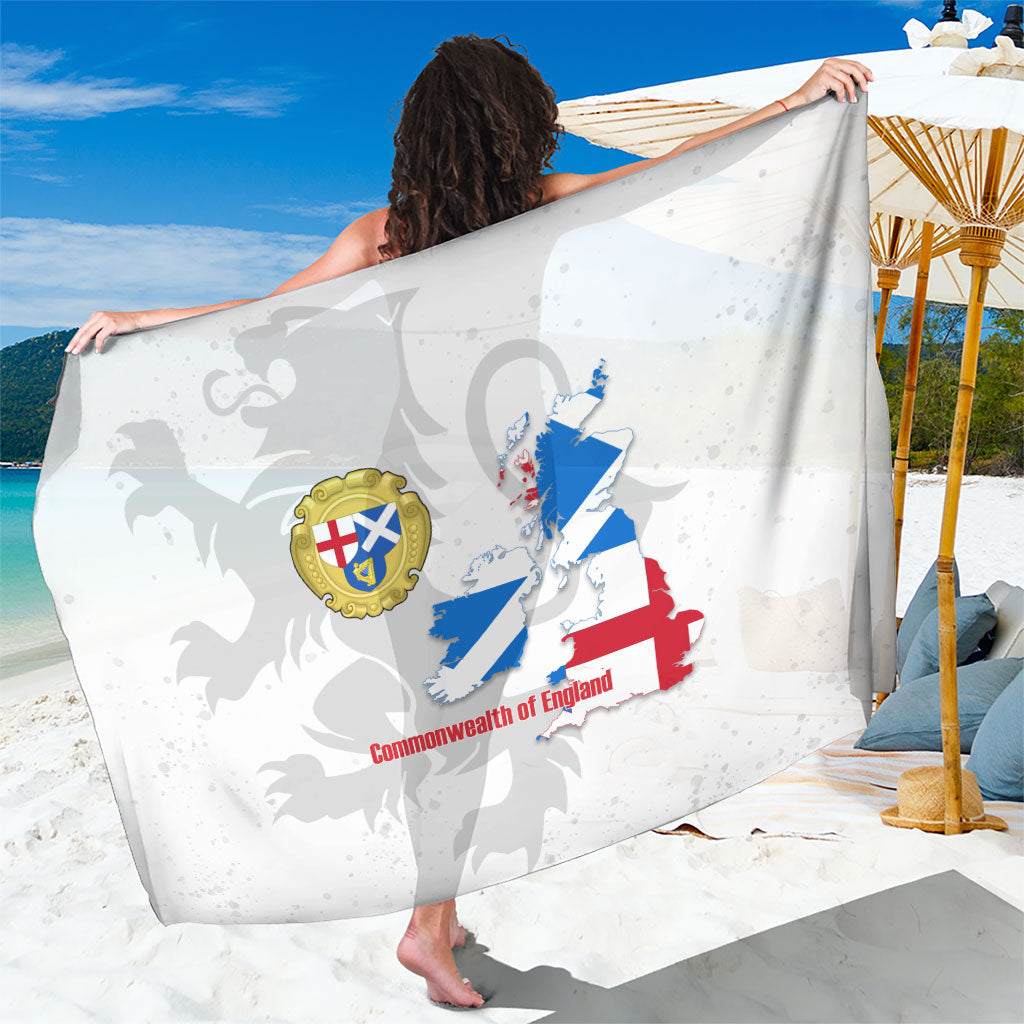 Commonwealth Of England Map Sarong Historical British Isles Flag Silhouette