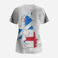 Commonwealth Of England Map Scrub Top Historical British Isles Flag Silhouette