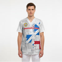Commonwealth Of England Map Scrub Top Historical British Isles Flag Silhouette
