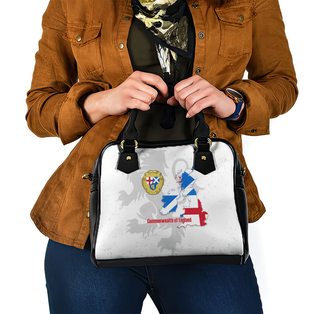 Commonwealth Of England Map Shoulder Handbag Historical British Isles Flag Silhouette