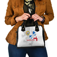 Commonwealth Of England Map Shoulder Handbag Historical British Isles Flag Silhouette