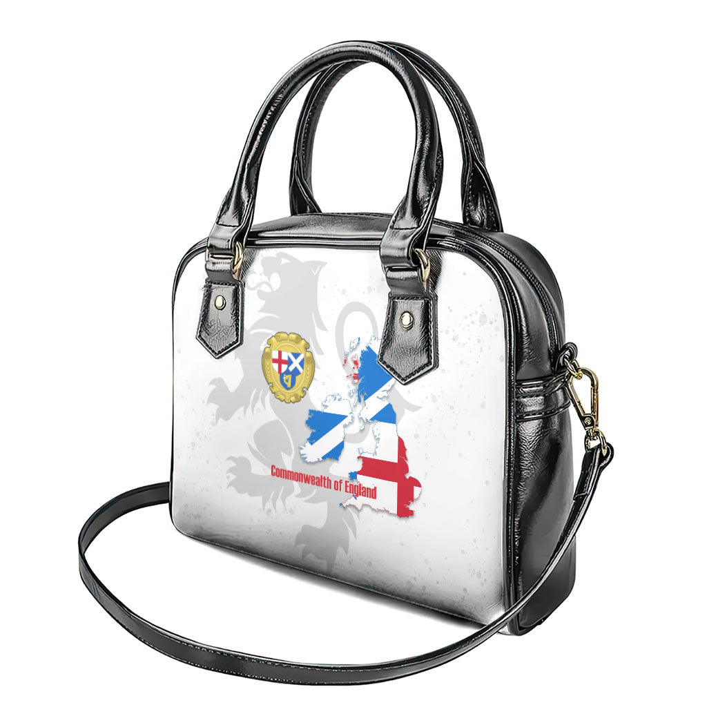 Commonwealth Of England Map Shoulder Handbag Historical British Isles Flag Silhouette