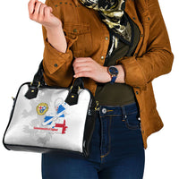 Commonwealth Of England Map Shoulder Handbag Historical British Isles Flag Silhouette