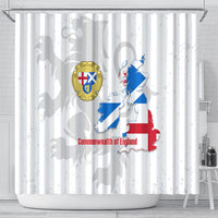 Commonwealth Of England Map Shower Curtain Historical British Isles Flag Silhouette