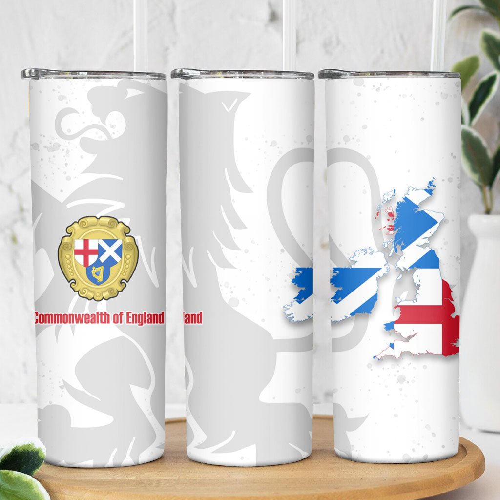 Commonwealth Of England Map Skinny Tumbler Historical British Isles Flag Silhouette